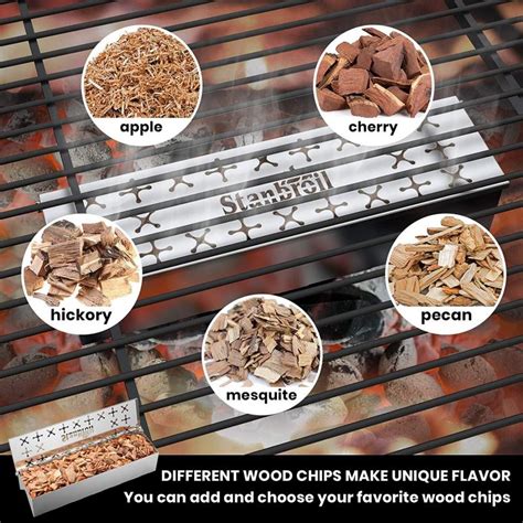 Stanbroil Stainless Steel BBQ Wood Chip Smoker 